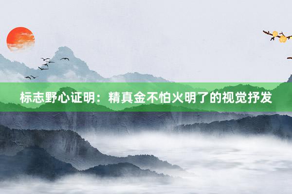 标志野心证明：精真金不怕火明了的视觉抒发